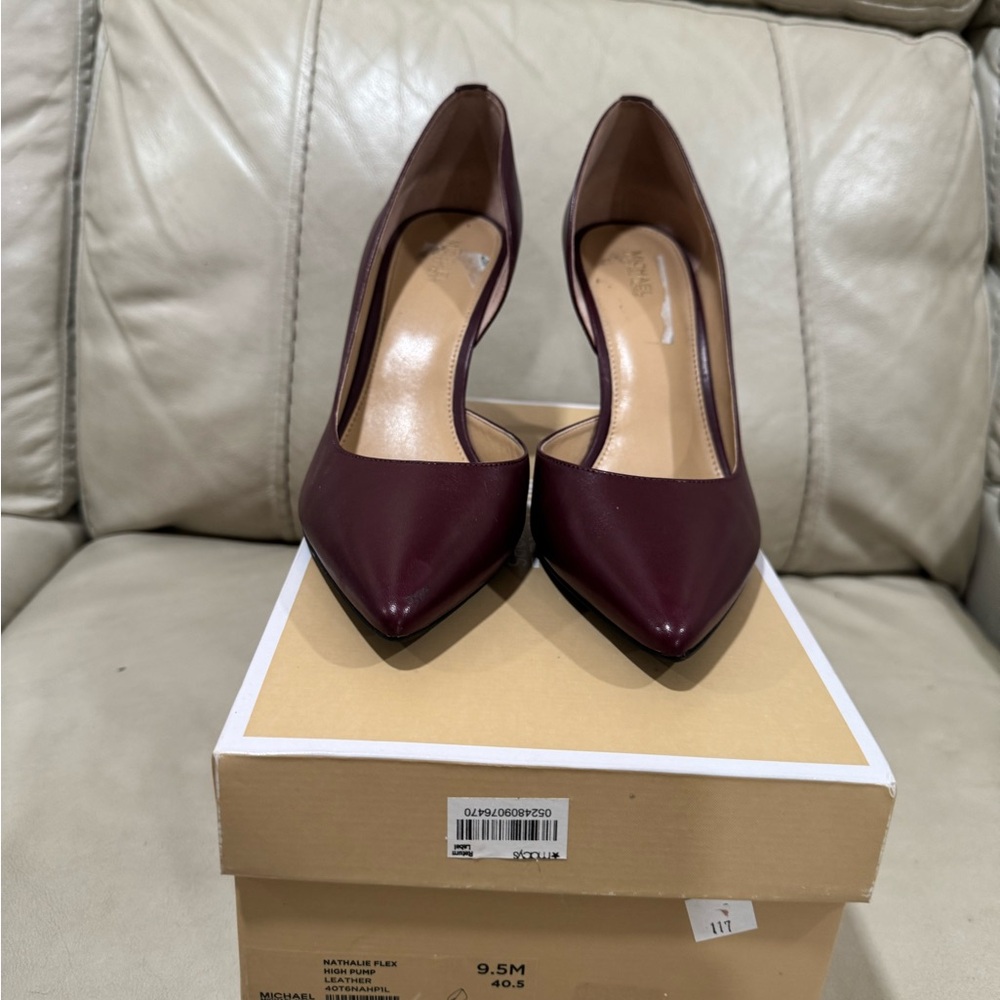 Michael Kors Plum Leather Pumps